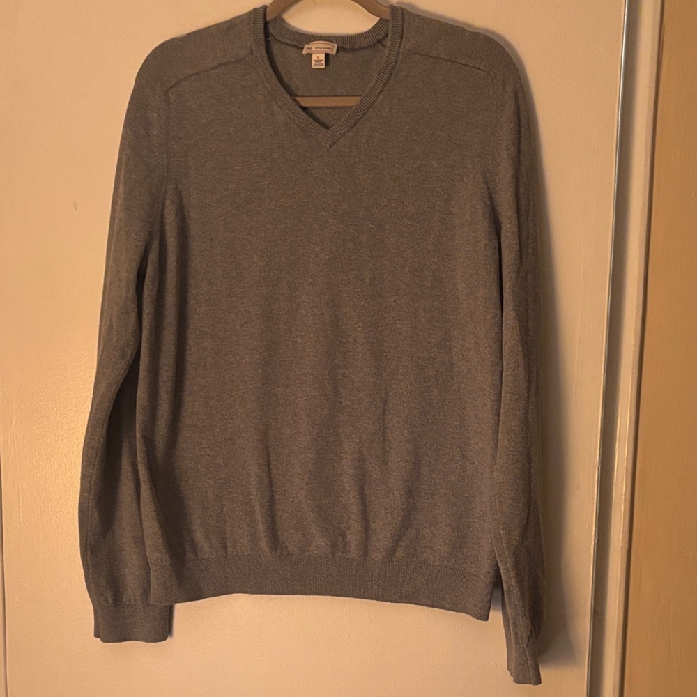 GAP Men's Cotten Cashmere Crewneck Sweater in Gray